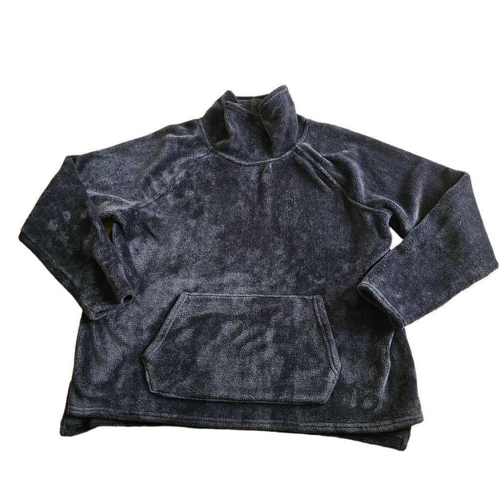 Champion womens Sz XXL gray sweater fleece cowl neck pockets soft